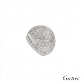 Cartier 18k White Gold Myst Diamond Dress Ring